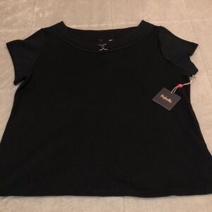Rafaella black top short sleeves size 2X